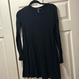 Forever21 Plain Black Long Sleeve Dress